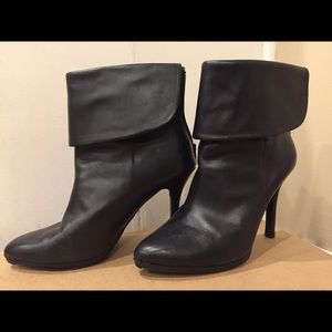 Ralph Lauren Leola Black Leather Booties